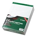 Ampad 20-170 Evidence Recycled Perf 8-1/2x11-3/4 Legal Rule Pads, Margin, White, 50 Shts, Dz.