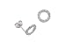 Sterling Silver Pave Style Circle Earrings