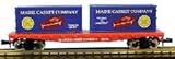 Maine Casket 50 Ft Flat Container Model Power N Scale Train Car With Knucke