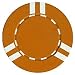 100 Dual Striped Clay Composite Chips - Orange