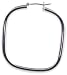 Jewelry : Italian Hoop Earrings, Medium Thick, Square Shape