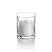 Yummi Set of 72 10hr Votive Candles & Votive Holders, Clear