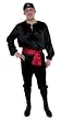 Satin Pirate Costume Shirt - Wicked Wild in White or Bad Sinister Black