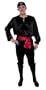 Satin Pirate Costume Shirt - Wicked Wild in White or Bad Sinister Black