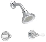 American Standard 7221.712.002 Hampton Double-Handle Shower Faucet with Porcelain Lever Handles, Chrome