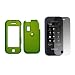 Neon Green Rubberized Snap-On Cover Hard Case Cell Phone Protector + LCD Screen Protector for Samsung Glyde U940 [Accessory Export Brand]