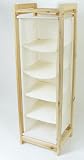 5 Tier Hanging Shelf Storage Unit. (Natural Pine)