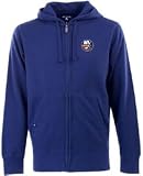 Antigua Men's NHL New York Islanders Signature Hood Long Sleeve Full-Zip Fleece, Dark Royal, X-Large
