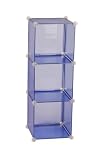 Storage Solutions 0404B6 13-Inch 3-Cube Storage Unit, Blue