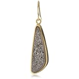 Marcia Moran Titanium Druzy Stone Odd Drop 18k