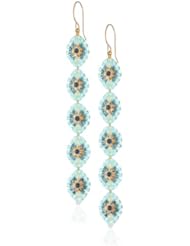 Miguel Ases Long Drop Amazonite Earrings