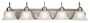 Park Row 36" Wide Brushed Nickel Bathroom Light Fixture