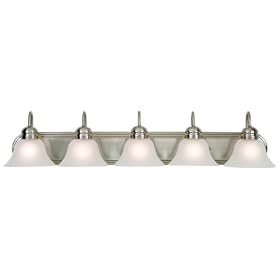 Park Row 36" Wide Brushed Nickel Bathroom Light Fixture