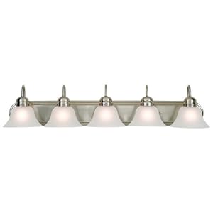 BRUSHED NICKEL BATHROOM LIGHT FIXTURE: PRICE FINDER - CALIBEX