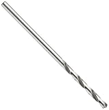 Cleveland 3957 6 High Speed Steel Aircraft Extension Drill Bit, 6 Overall Length, Uncoated (Bright), Round Shank, 135 Degree Split Point, Wire Size #20 (Pack of 12)