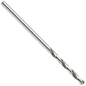 Cleveland 3957-6 High-Speed Steel Aircraft Extension Drill Bit, 6" Overall Length, Uncoated (Bright), Round Shank, 135 Degree Split Point, 5/32" (Pack Of 12)