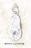 Sterling Silver June CZ Birthstone Flip Flop Charm