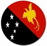 Papua New Guinea Flag Round Mouse Pad