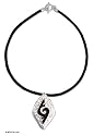 Leather necklace, 'Wind Lord'