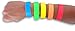 Goldistock Event Wristbands 200 Count Rainbow Variety Pack | ¾” Arm Bands | 40 Each: Neon Green, Blue, Red, Yellow, Orange | Paper-Like Party Armbands