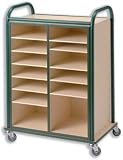 Marland Mailroom Mobile Trolley with 12 Hole Mailroom Sorter W660xD470xH1000mm Ref 91799008