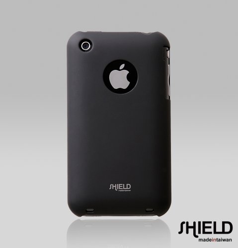 SHIELD Apple 3G 3GS iPhone Shield Polycarbonate Slim Fit Case + Microfiber Cleaning Cloth - (Black)