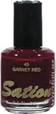 SATION Professional Garnet Red Nail Polish 0.5oz (Color: 49)