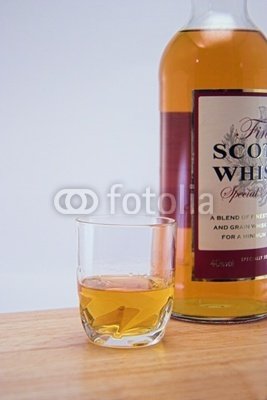 Wallmonkeys Peel and Stick Wall Decals - Glass of Whiskey - 24H x 16W Removable Graphic