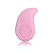 Mini Smallest PChero Invisible Wireless Bluetooth Headphones Headset Earphones Earbuds with Mic For iPhone, iPad, Samsung, and Most Bluetooth Smartphones, Perfect for Using at Work Office - [Pink]