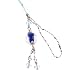 Hand Crafted Cellular Phone Charm - Bead - Blue