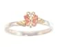Stunning! Sterling-silver Black Hills Gold Women's 12k Rose-and-lime-gold Butterfly Ring