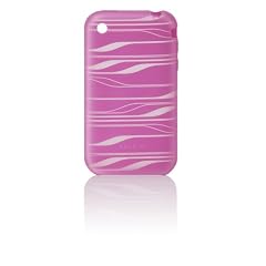 Belkin F8Z 342 Silikonhülle für Apple iPhone 3. Gen rosa/weiß
