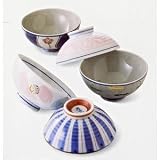 【美濃焼】　茶碗５個セット」　絵変り茶碗