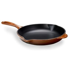 Le Creuset Enameled Cast-Iron 10-1 4-Inch Skillet with Iron Handle, Chestnut by Le Creuset