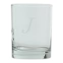 Block Monogram Double Old Fashioned Set of 4 - J