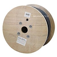 Brand New 1000FT Cat 6 Bulk Bare Copper Ethernet Network Cable UTP, Solid, Riser Rated (VW-1), 500MHz, 24AWG - Black