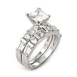 7mm CZ Wedding Set With 6.5mm CZ Stone 7mm CZ Wedding Set With 6.5mm CZ Stone