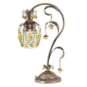 Schonbek 1249-26AM Rondelle 1 Light Table Lamp in French Gold with Amethyst crystal by Schonbek Worldwide Lighting