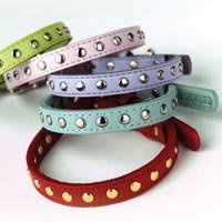 1/2" Studded Collars - Pink - 10"-13"