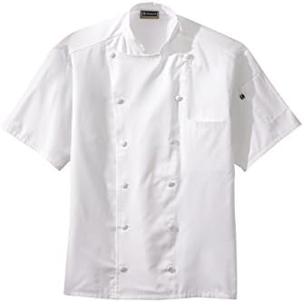 Ed Garments Men's Short Sleeves Chef Coat with Back Mesh