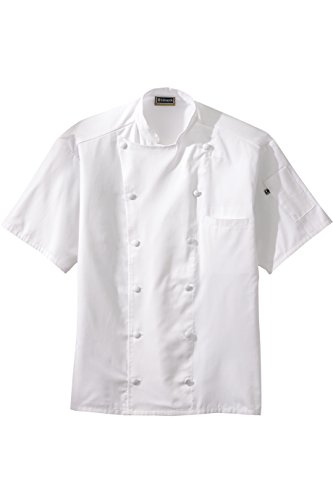 Ed Garments Men's Short Sleeves Chef Coat with Back Mesh