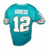 Bob Griese Miami Dolphins Autographed Teal Throwback Jersey with HOF 90 Inscription