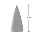 2 inch Large Gray Rubber Spikes (8 Count) for Helmets, Cosplay, Props, Arts and Crafts - Safe for Kids Age 5+ - DIY Glue on