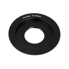Fotodiox Lens Mount Adapter - C-Mount Movie Lens to Canon EOS Camera, fits Canon EOS Cameras
