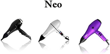 NEO Ionic Salon Pro 2000w Hair Blow Dryer - Turbo Velocity for Professional Drying Power Along with a Powerful Long Life Ac Motor (White)