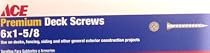 ACE DECK SCREW Phillips drive