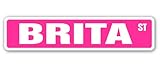 BRITA Street Sign name kids childrens room door bedroom girls boys gift