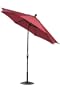 7.5' Auto crank Tilt Outdoor Market Umbrella, BLACK, RED SUNBRELLA