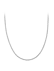 Sterling Silver Thin Diamond Cut Sparkle Chain Necklace, 24"