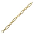 14K Yellow Gold Fancy Link Bracelet - 7.25 inches